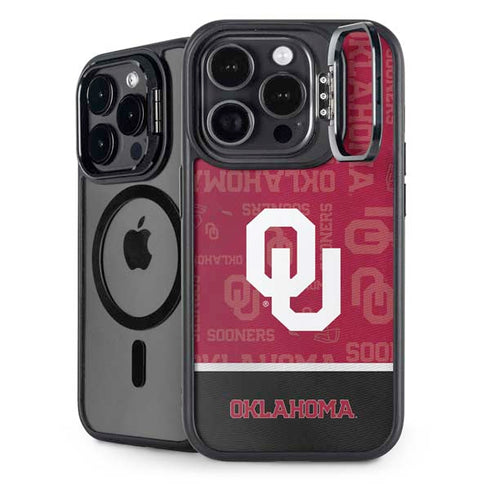 University of Oklahoma Split Jersey iPhone 15 Pro Kickstand Case